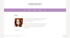 Desktop Screenshot of alisonmccarty.com