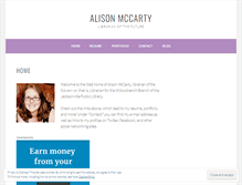 Tablet Screenshot of alisonmccarty.com